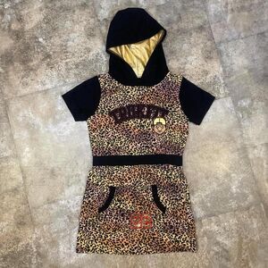 trukfit skater hoodie dress with hoodie pocket womens small kids large
